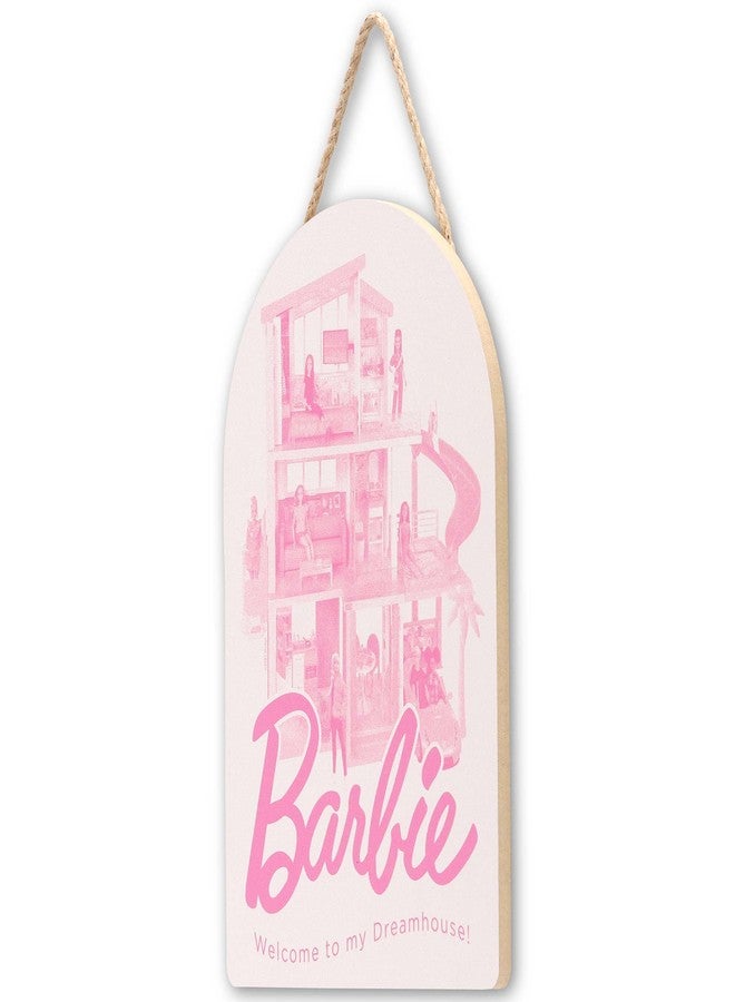 Open Road Brands Mattel Barbie Dreamhouse Hanging Wood Wall Decor - Pink Barbie Sign for Kids' Bedroom or Play Room - Image 2